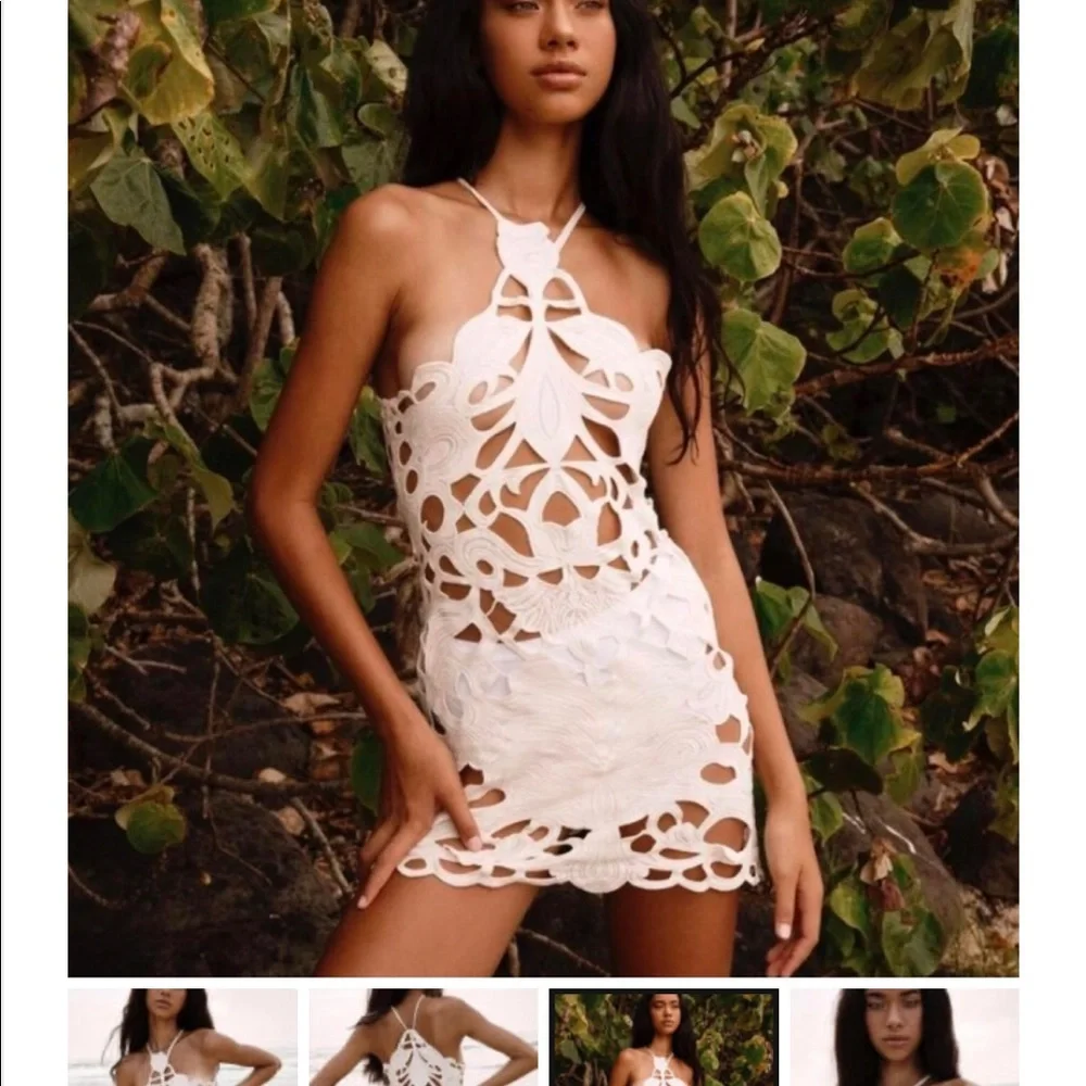Ezili white swim cover up cosmo dress small new with tags